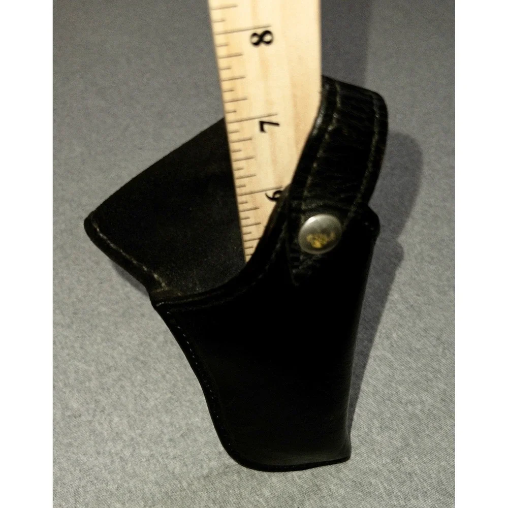 Sloans‎ Black Leather Holster Single Snap Tactical Outdoors Hunting Security